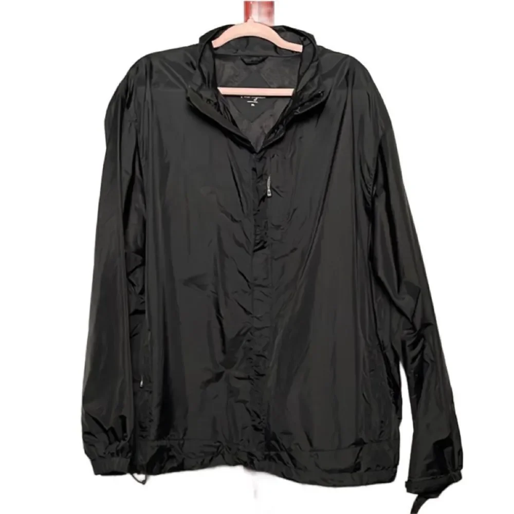 Walter Hagen Men’s Black Windbreaker Lightweight Waterproof Jacket (Size: XL)